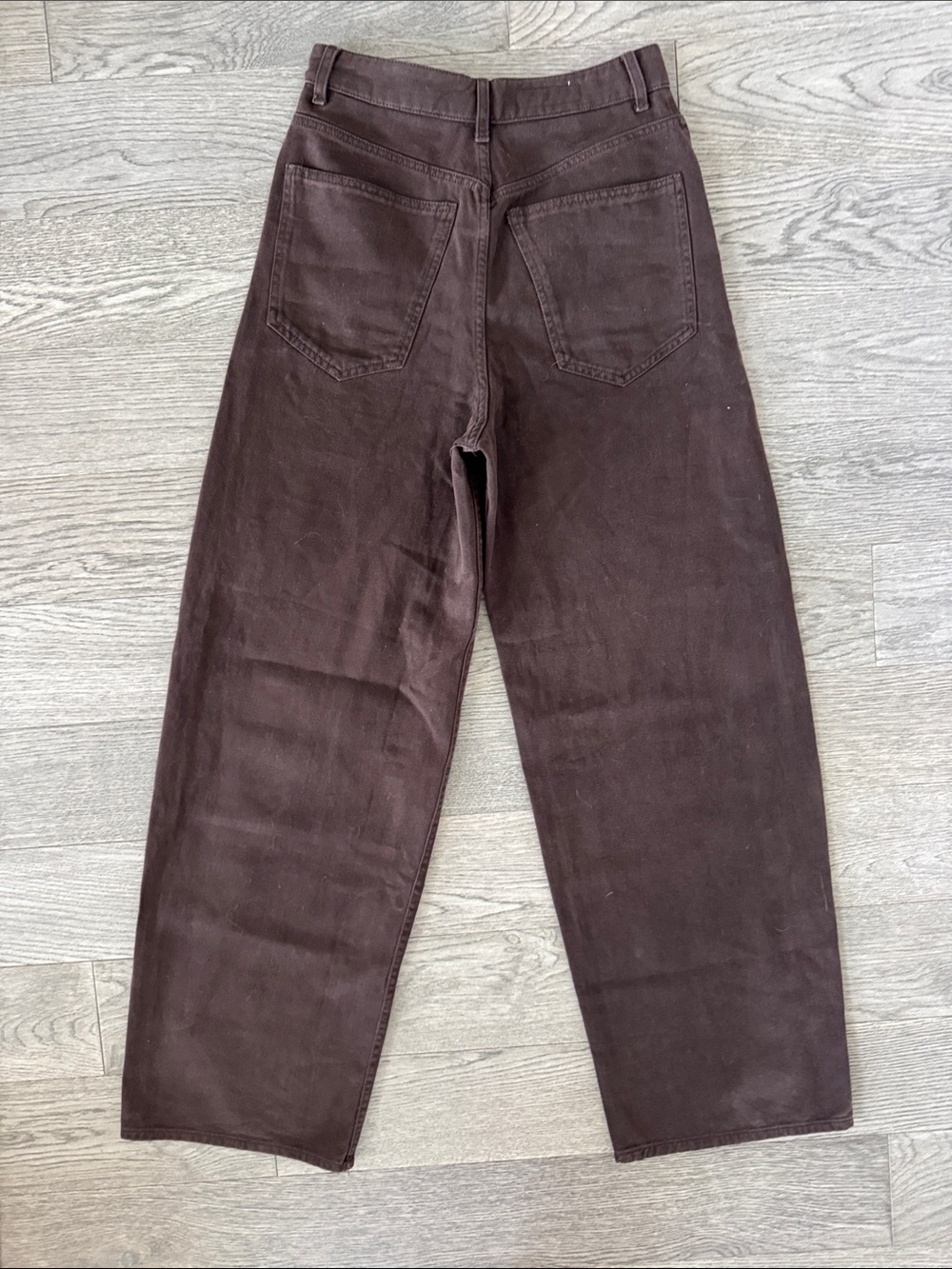 🌼Zara🌼 NWT Brown High-Rise Relaxed Wide Leg Jeans, Size 8 - Picture 7 of 8
